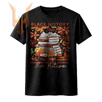 A beautiful vintage illustration featuring retro flowers and civil rights leaders' names for this black history book stack png design.