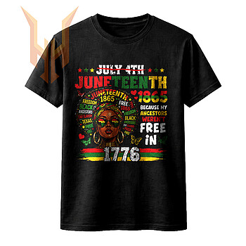 A powerful vintage graphic featuring a Black woman, an eagle, and the quote july 4th didnt set me free png on a black background.