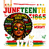 A powerful vintage graphic featuring a Black woman, an eagle, and the quote july 4th didnt set me free png on a black background.