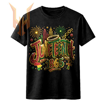 A luxurious sparkling design with fireworks and skyline for the ultimate juneteenth 1865 png download, ideal for commemorative apparel.