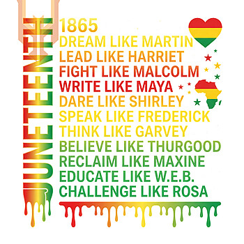 A powerful urban drip typography design honoring legendary civil rights leaders in this juneteenth black heroes png graphic.