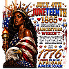 A majestic African American woman holding a torch like the Statue of Liberty is featured in this juneteenth black liberty png celebrating 1865 heritage.