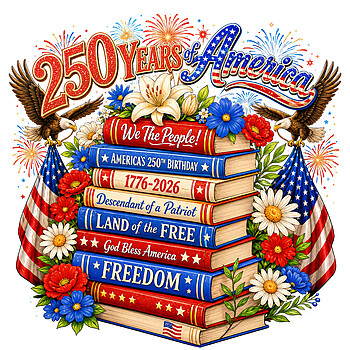 250 Years Of America Books Png: Epic Sublimation