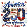 A beautiful vintage patchwork design celebrating the 2026 semiquincentennial, perfect for your america 250 years of freedom png sublimation projects.