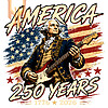 An epic, high-resolution vintage graphic of George Washington playing an electric guitar, featuring the america 250 years png design for print on demand.
