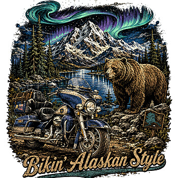 Bikin Alaskan Style PNG: Epic Wilderness Sublimation