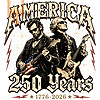 An epic heavy metal presidents png featuring George Washington and Abraham Lincoln playing electric guitars for the 2026 semiquincentennial.