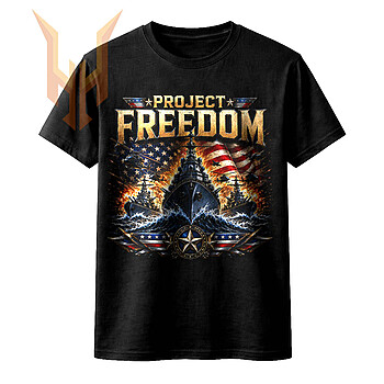 A cinematic and highly detailed project freedom battleship png featuring a powerful naval fleet, attack helicopters, and a bold American flag background with explosive graphics.