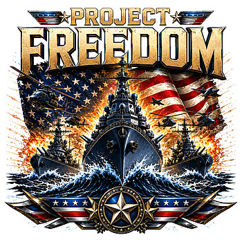 A cinematic and highly detailed project freedom battleship png featuring a powerful naval fleet, attack helicopters, and a bold American flag background with explosive graphics.