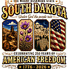 A vintage heritage design celebrating the Mount Rushmore state, featuring the south dakota 250 years png graphic for print on demand.