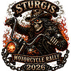 A fierce flaming skeleton rider on a chopper, showcasing the ultimate sturgis 2026 motorcycle png design for hardcore highway enthusiasts.