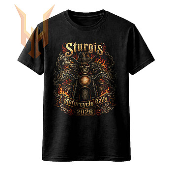 A fiery outlaw skeleton riding a chopper head-on, perfectly illustrating the ultimate sturgis 2026 rally png style for hardcore bikers.