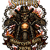 A fiery outlaw skeleton riding a chopper head-on, perfectly illustrating the ultimate sturgis 2026 rally png style for hardcore bikers.