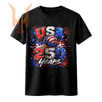 A vibrant 3D dripping ice cream and patriotic sports graphic perfect for creators needing a usa 250 years baseball png.