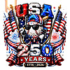 A vibrant, patriotic baseball mascot wearing sunglasses and a backward cap, surrounded by fireworks and flags, perfect for the usa 250 years baseball png collection.