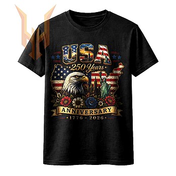 A vintage distressed collage featuring a bald eagle, the Statue of Liberty, and a floral map, highlighting the usa 250th anniversary png design.