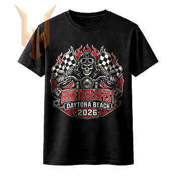 Alternative view of Epic Biketoberfest Daytona Beach 2026 PNG for Biker Shirts